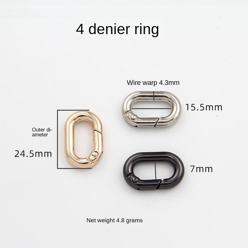 Buckle Factory - Wholesale Open Egg-Shaped Oval Spring Ring Denier