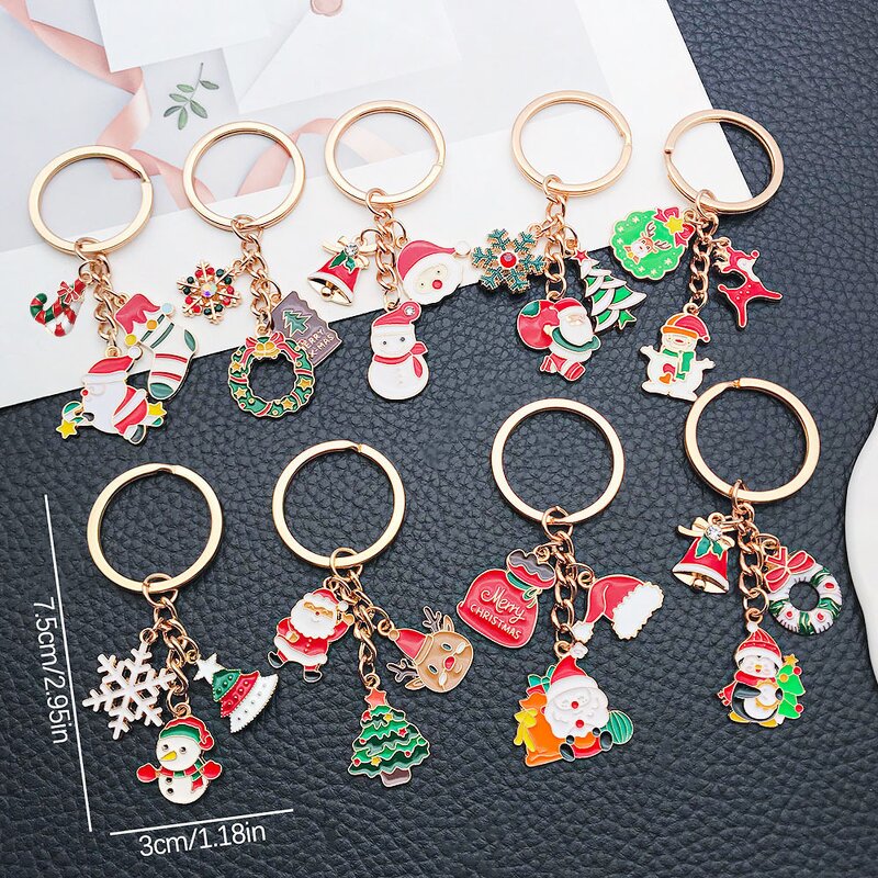 Keychain Factory - Christmas Festival Ornament Santa Snowflake Set
