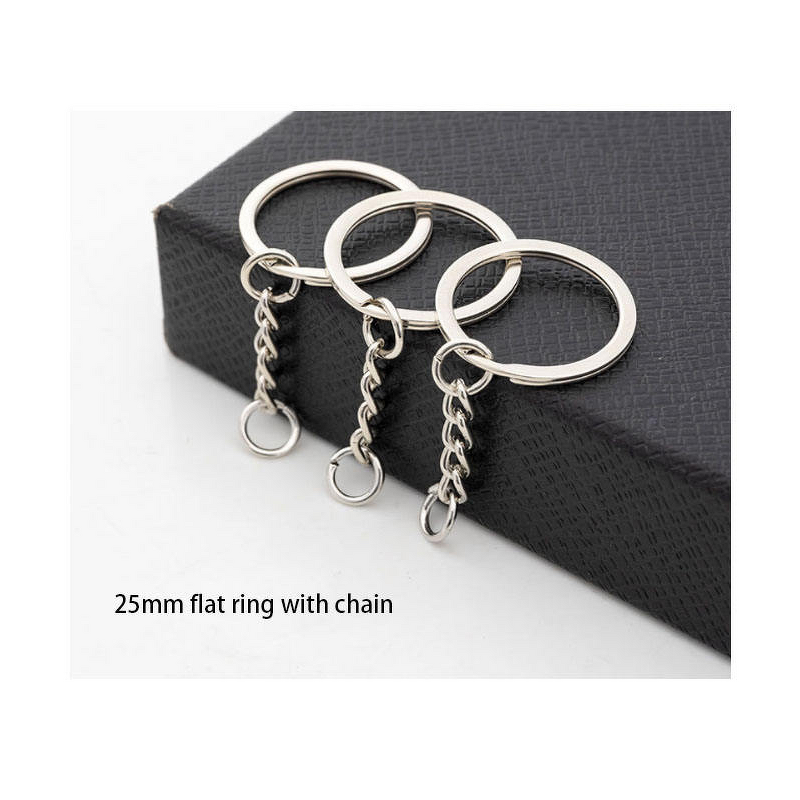 Key Chain Ring Factory - 25mm 30mm Nickel Free Flat Jump Rings