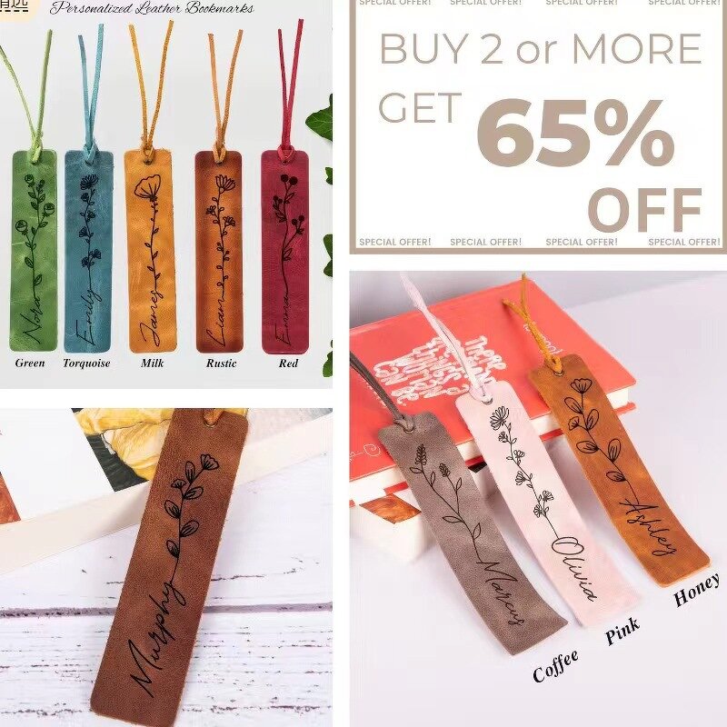Bookmark Factory - Custom Logo PU Leather Tassels Promotional Gift
