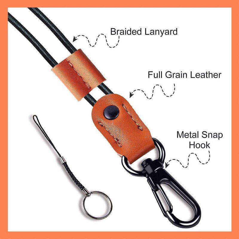 Lanyard Factory - Universal Adjustable Polyester with PU Leather Patch