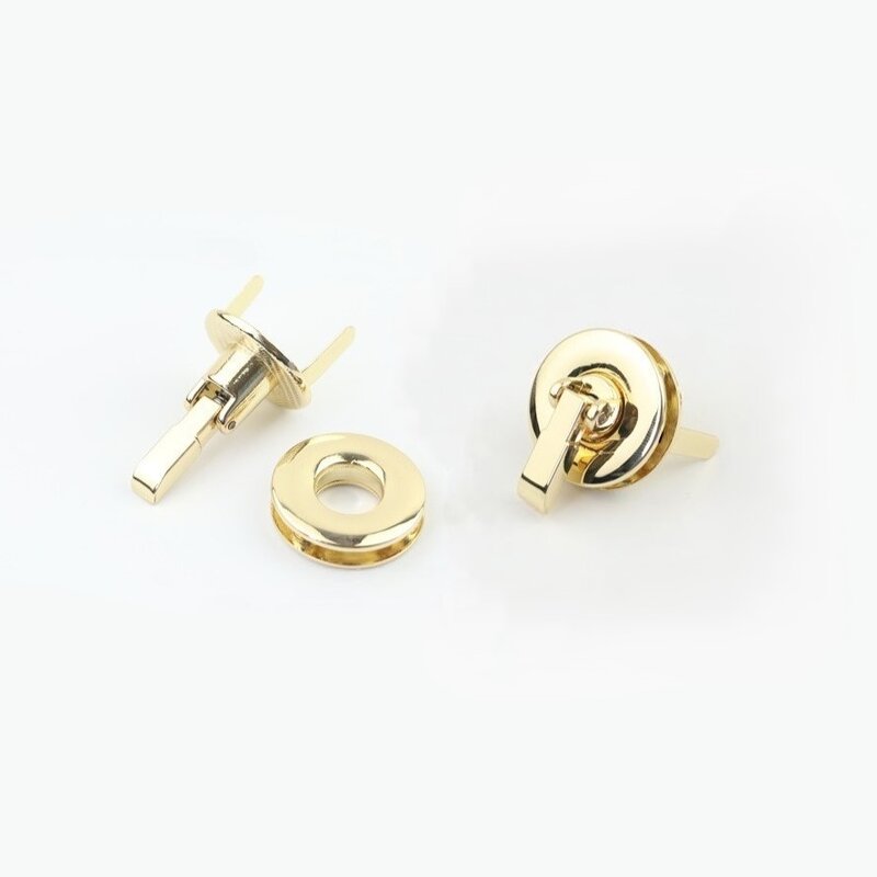 Lock Clasp Factory - Round Metal Twist Turn Zinc Alloy Bag Closure