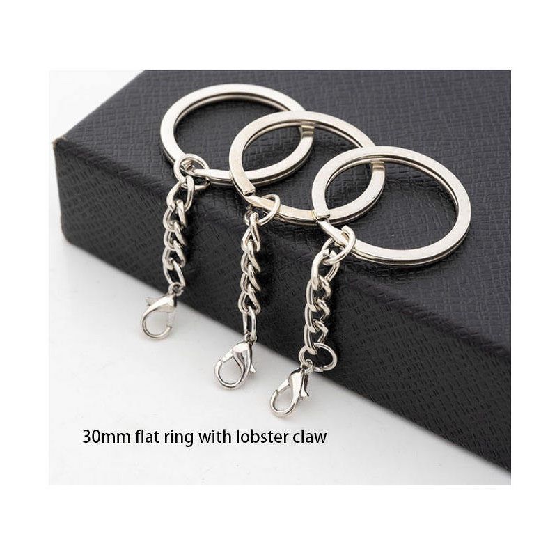 Key Chain Ring Factory - 25mm 30mm Nickel Free Flat Jump Rings