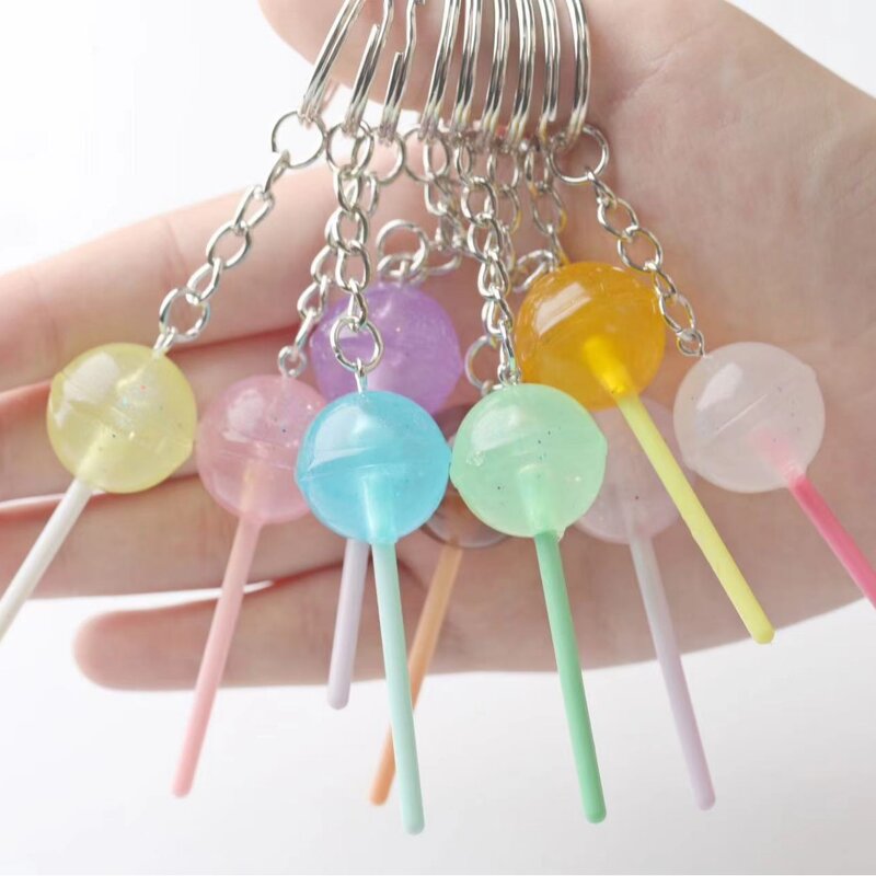 Keychain Factory - Mini 3D Colorful Candy Lollipop Charm Bag Pendant
