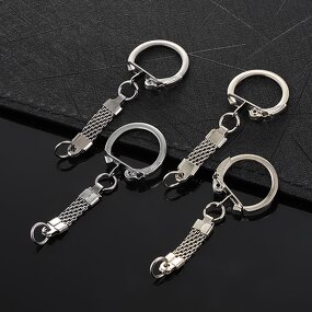 Buckle Factory - 21.8x63.5mm Metal Round with Belt Key Ring