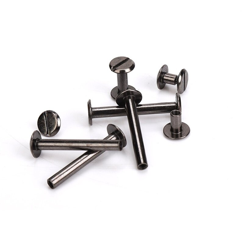 Chicago Screws Factory - Gun Metal Black Binding Posts Rivets