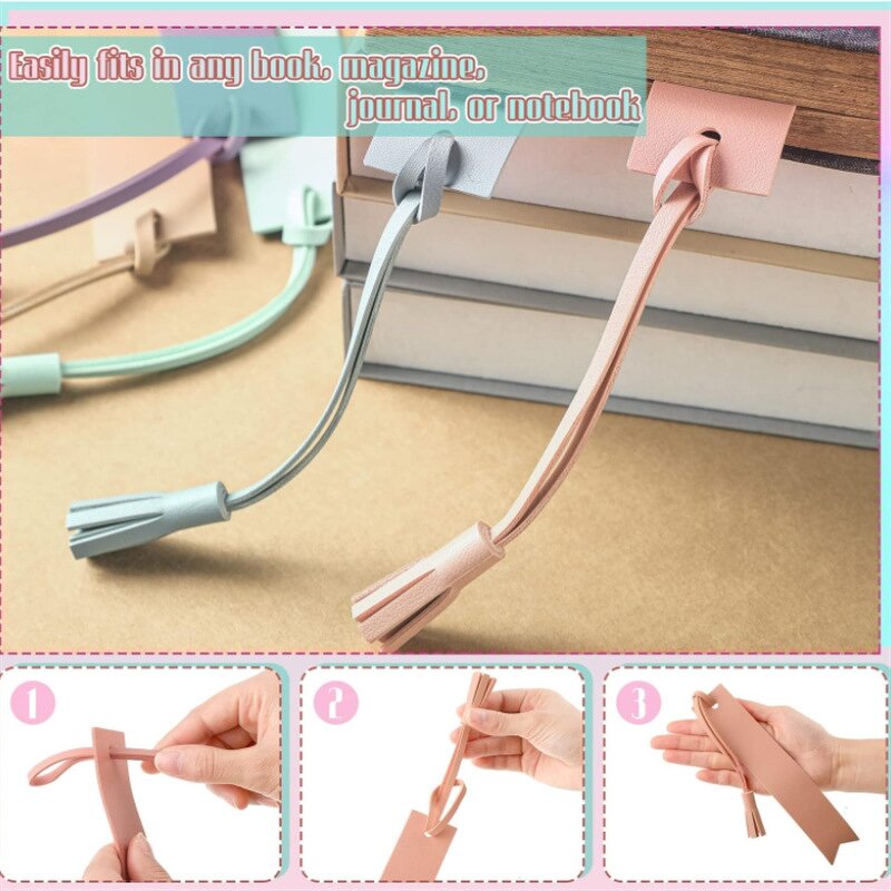 Leather Bookmark Factory - Double-Sided Tassel Reading Page Marker