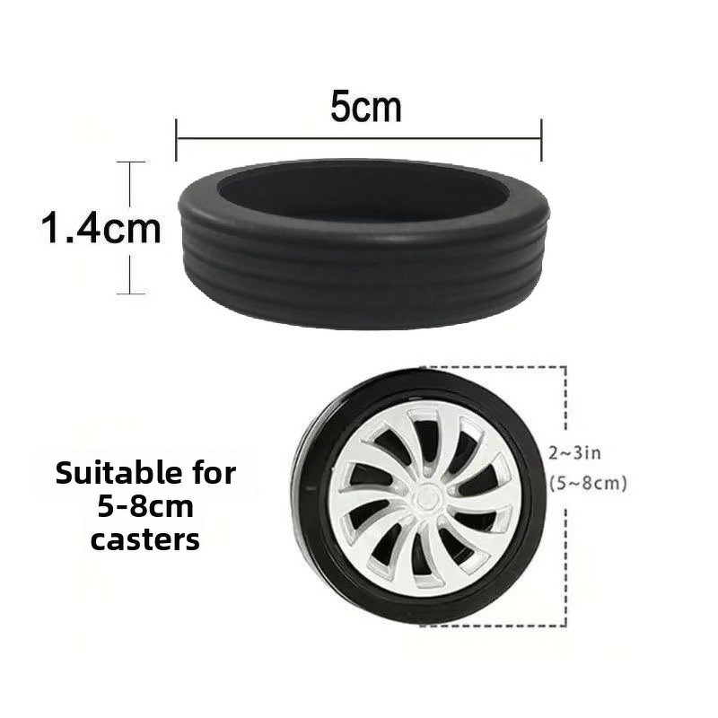 Luggage Wheel Covers Factory - Silicone Noise Reducing Caster Shoes