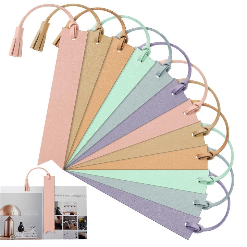 Leather Bookmark Factory - Double-Sided Tassel Reading Page Marker