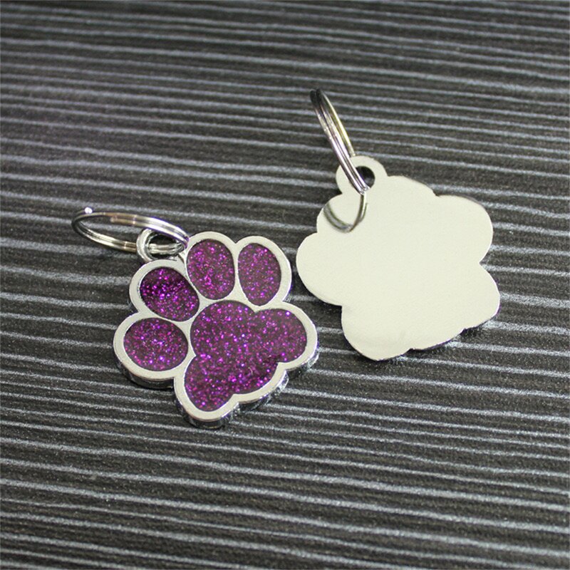 Dog Paw Charm Factory - Colorful Glitter Gold-Plated O-Ring Pendant