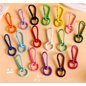 Keychain Factory - Colorful Metal Gourd Buckle Candy Color Spring Ring