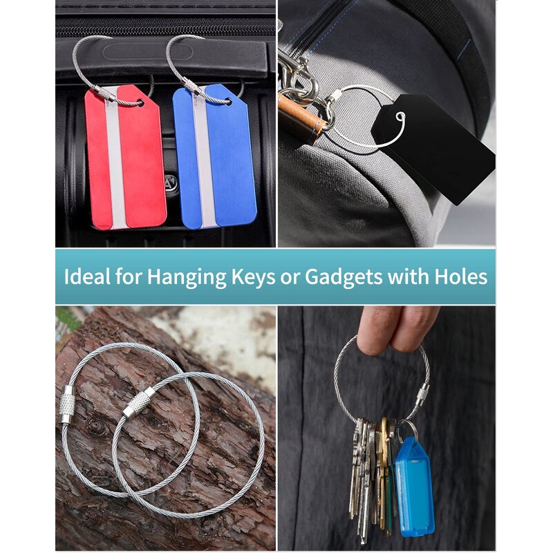 Key Ring Factory - Stainless Steel Wire Cable for ID Luggage Tags
