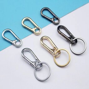 Keychain Factory - Vintage Style Carabiner Custom Shape Gold-Plated