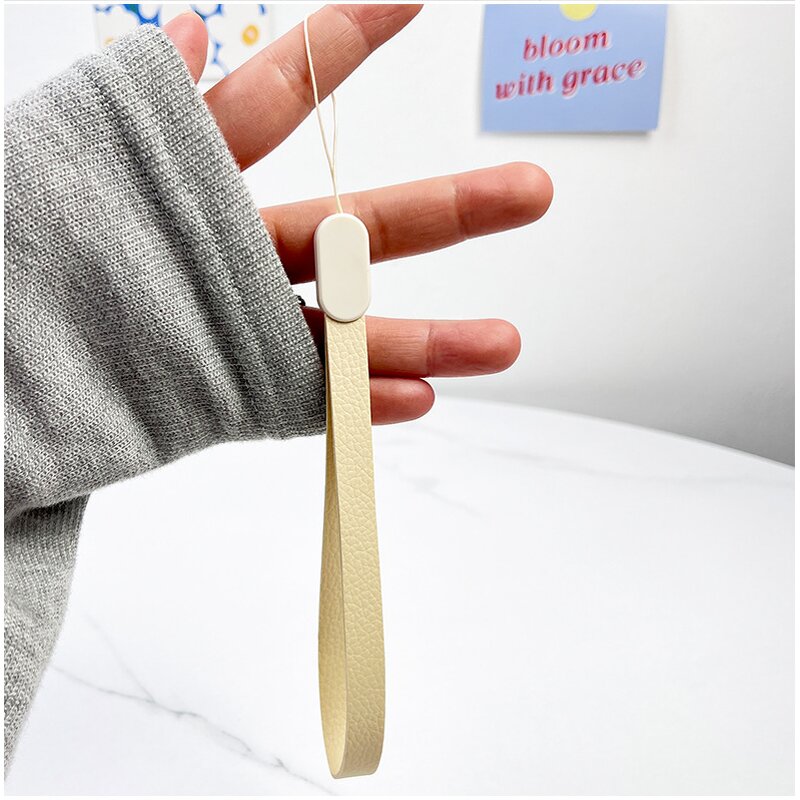 Wrist Strap Factory - PU Leather Litchi Texture Short Hand Rope