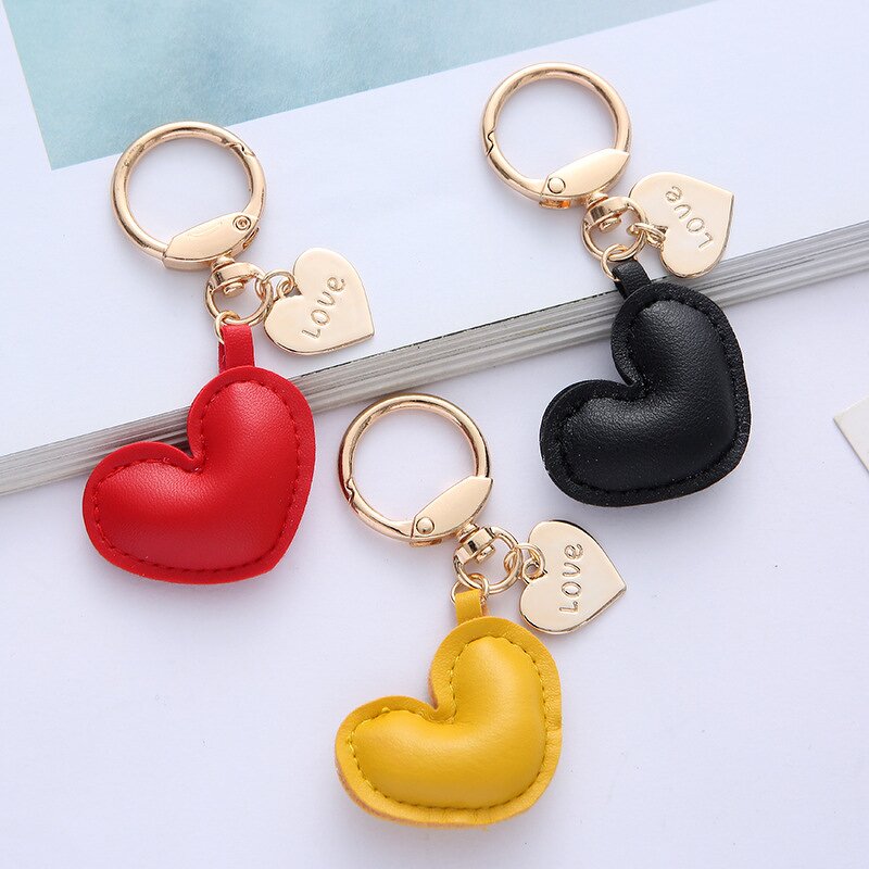 Keychain Factory - Simple Eco-Friendly Leather Heart Car Accessory