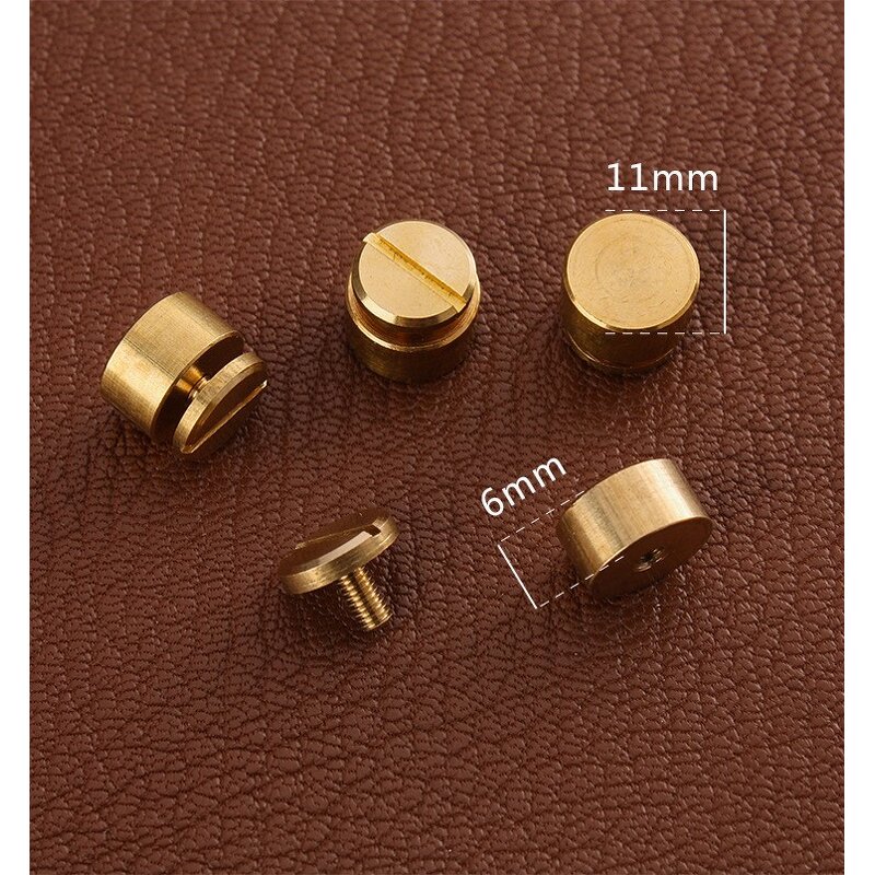 Bag Feet Factory - Solid Brass Screw Back Bucket Studs Bottom
