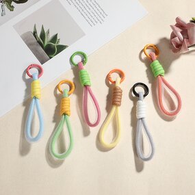 Keychain Factory - Pastel Rope Loop Lanyard Strap Bag Pendant