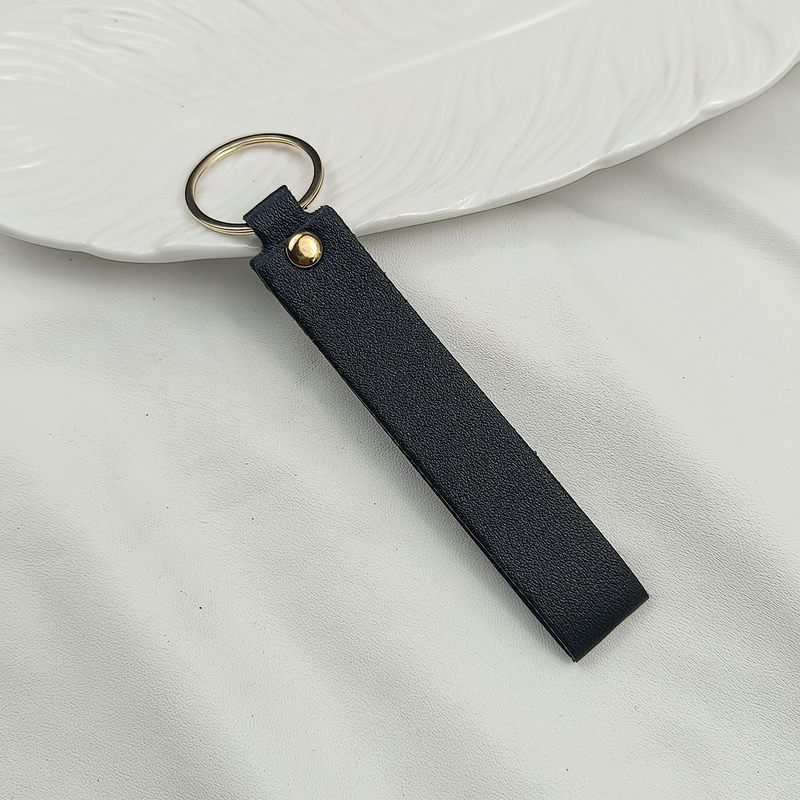Keychain Factory - Custom Logo Blank PU Leather Strap Key Fob