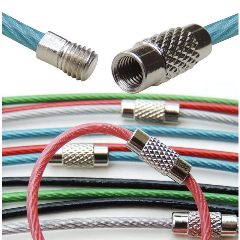 Keychain Factory - Stainless Wire Cable Screw Lock Circle Rope DIY