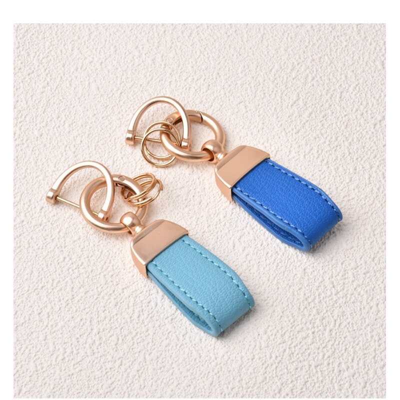 Keychain Factory - High-end Leather Ring Colorful Metal Car Keyring