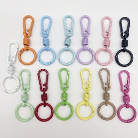 Keychain Factory - Colorful Zinc Alloy Swivel Clasp with Round Ring