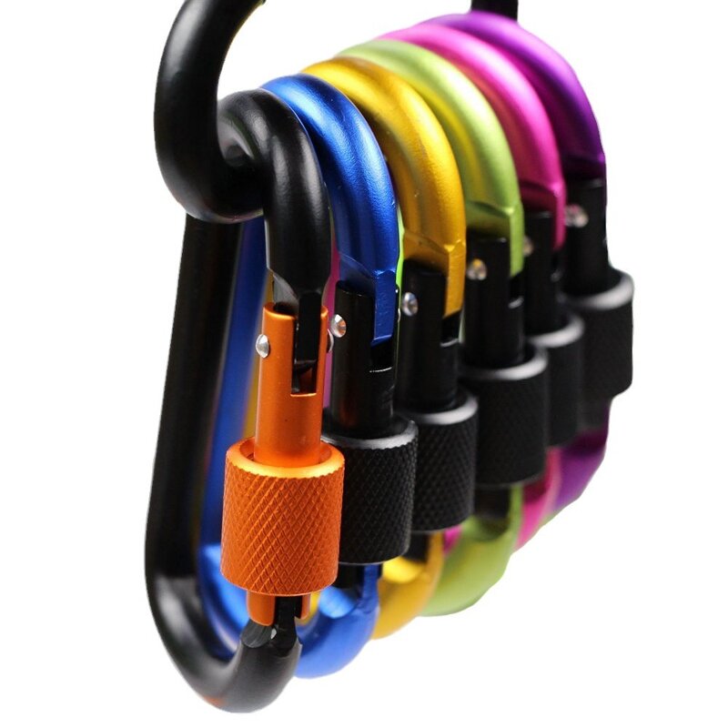 Carabiner Factory - Aluminum Alloy Heavy Duty D-Shape -20kg Capacity