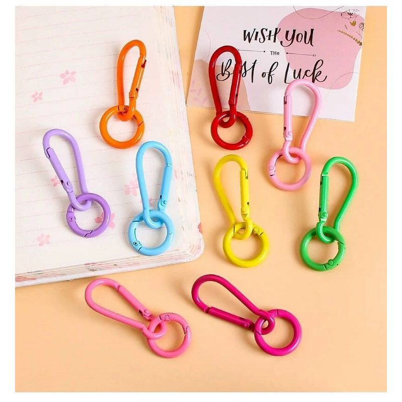 Keychain Factory - Colorful Metal Gourd Buckle Candy Color Spring Ring