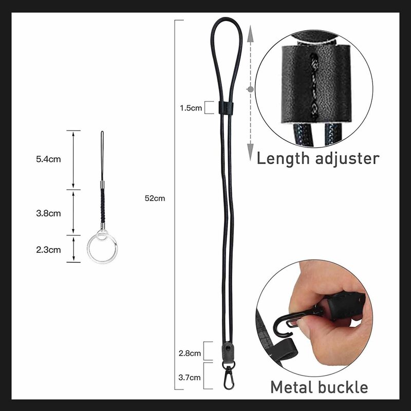 Lanyard Factory - Universal Adjustable Polyester with PU Leather Patch