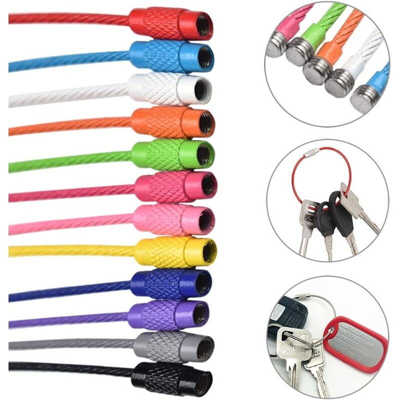 Keychain Factory - 1.5x150mm Stainless Steel Colorful Steel Wire
