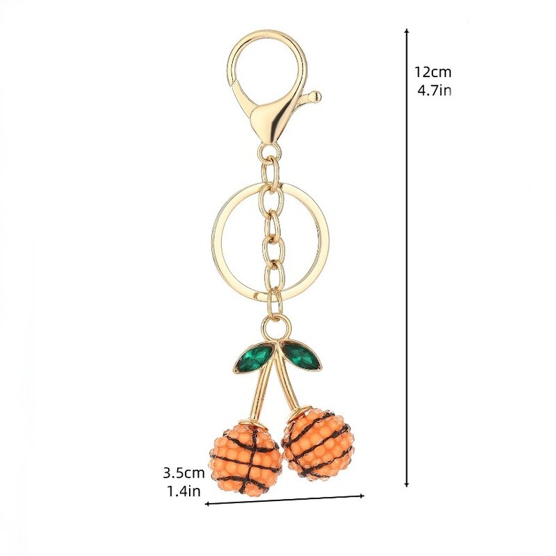 Keychain Factory - Creative Diamond studded Ball Cherry Backpack Decor