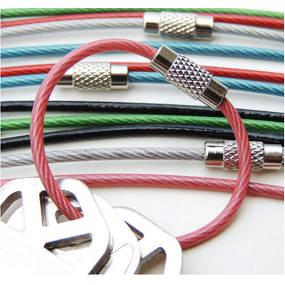 Keychain Factory - Stainless Wire Cable Screw Lock Circle Rope DIY