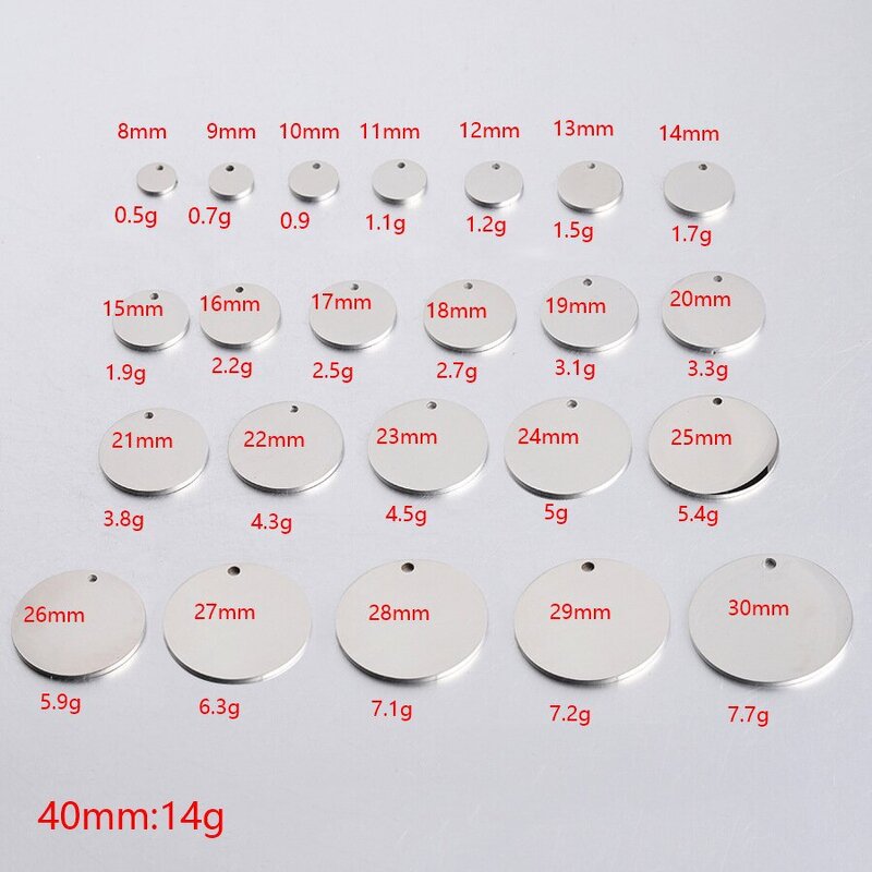 Charms Factory - Custom Logo Mirror Polished Stainless Steel Blanks