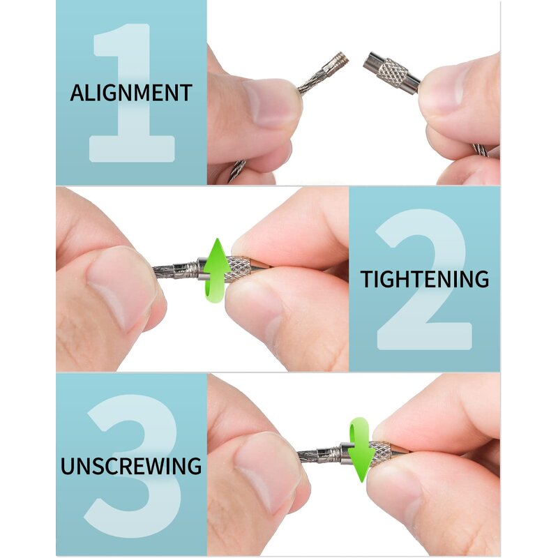 Key Ring Factory - Stainless Steel Wire Cable for ID Luggage Tags