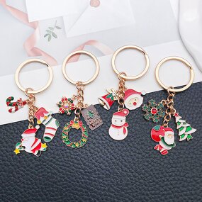 Keychain Factory - Christmas Festival Ornament Santa Snowflake Set