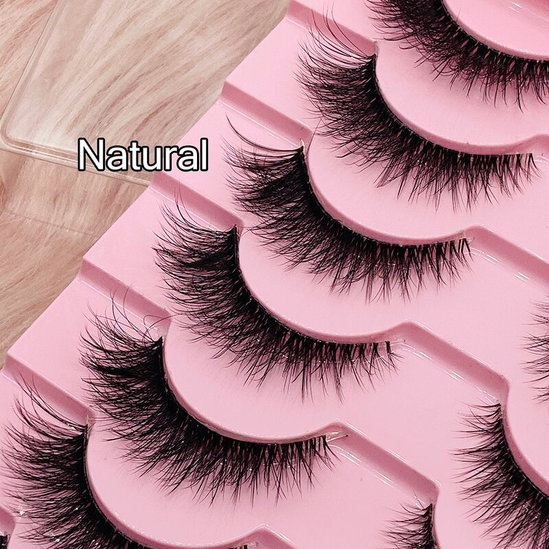 Vegan Strip Lashes Factory - Wholesale 7 Pair 3D Faux Mink