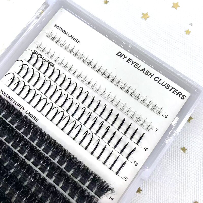 Premade Lash Clusters Factory - Wispy Private Label with Spikes
