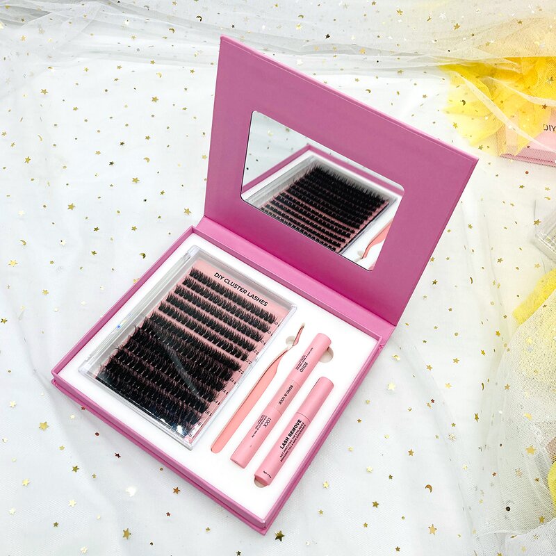 Cluster Lashes Factory - Wholesale Fluffy with Mirror Custom Label