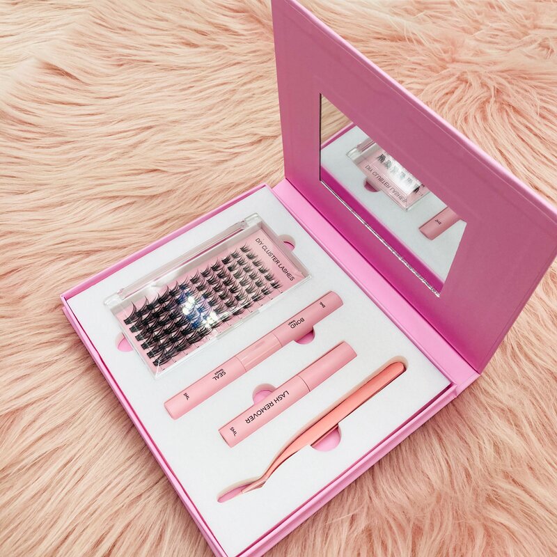 Cluster Lash Kit Factory - Private Label with Mirror Wholesale