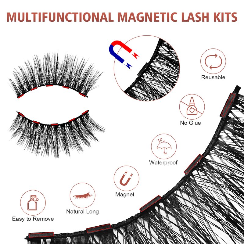 Magnetic Eyelashes Set Factory - Wholesale 3D with Packaging Box
