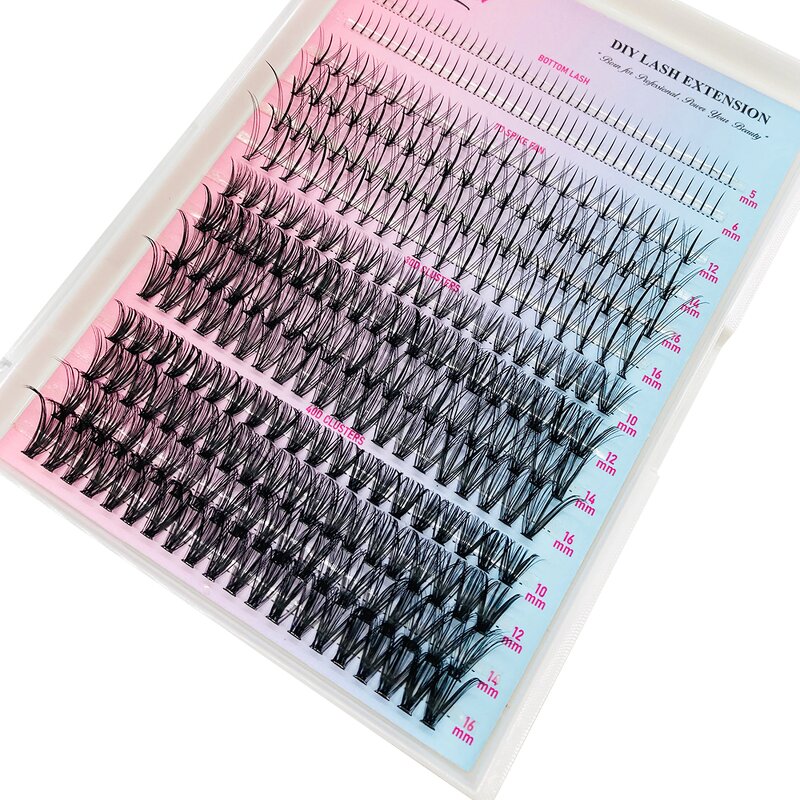 Premade Lash Clusters Factory - Wispy Private Label with Spikes