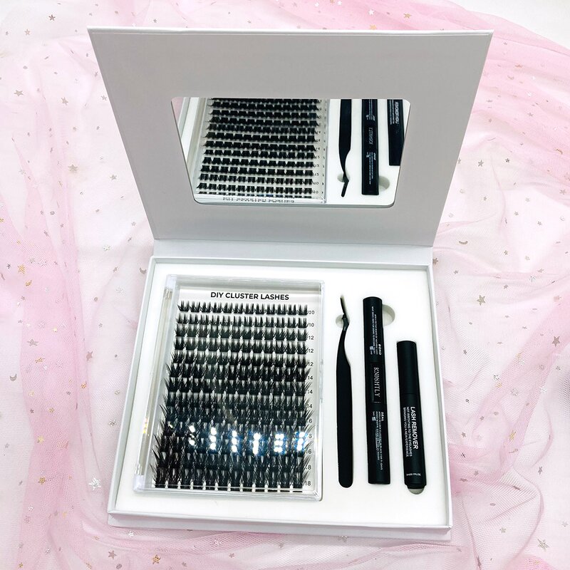 Cluster Lashes Factory - Wholesale Fluffy with Mirror Custom Label