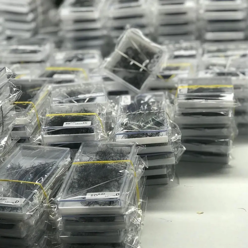 Premade Lash Fans Factory - Matte Black Loose Base 500 Fans