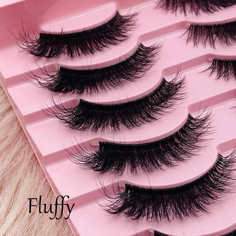 Half Lashes Factory - Wholesale 14 Pairs Clear Band Short