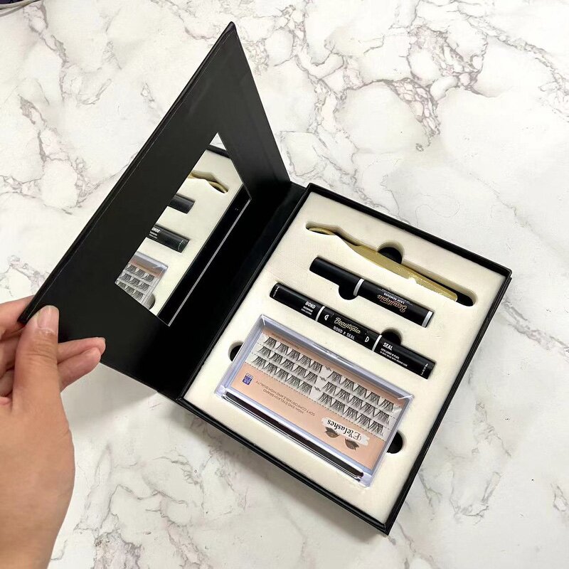 Cluster Lash Kit Factory - Private Label with Mirror Wholesale