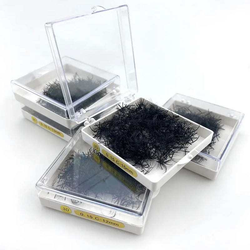 Premade Lash Fans Factory - Matte Black Loose Base 500 Fans