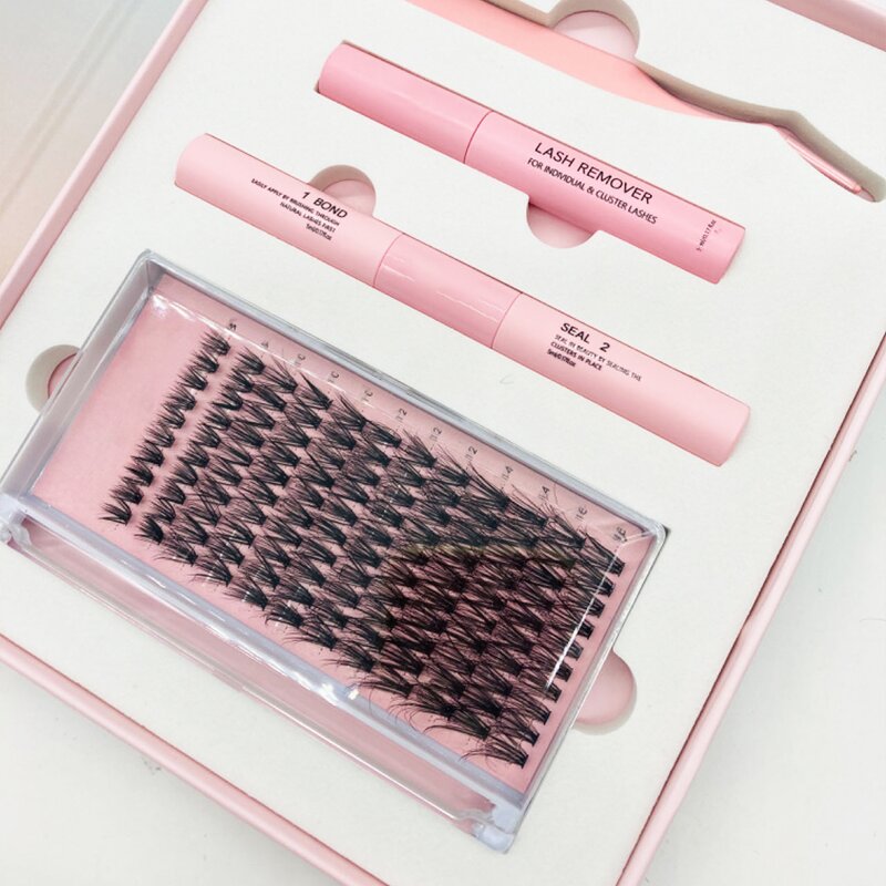 Cluster Lash Kit Factory - Private Label with Mirror Wholesale