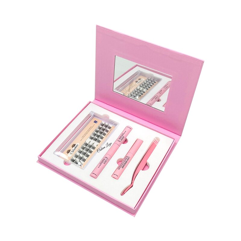 Cluster Lash Kit Factory - Private Label with Mirror Wholesale