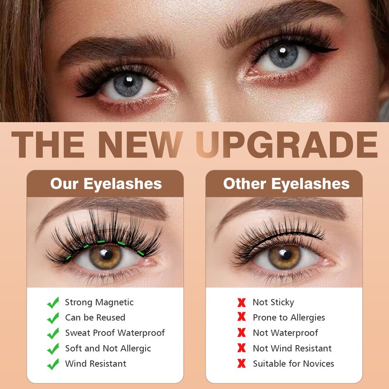 Magnetic Eyelashes Set Factory - Wholesale 3D with Packaging Box