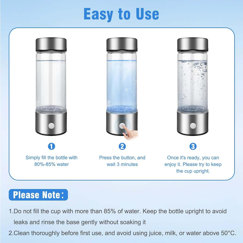 Hydrogen Water Bottle Factory - OEM/ODM Portable Generator Glass Bottle