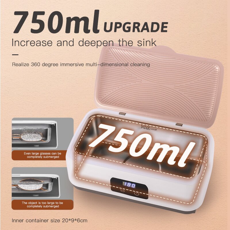 Ultrasonic Cleaner Manufacturer - Portable Digital 750ml for Home Use